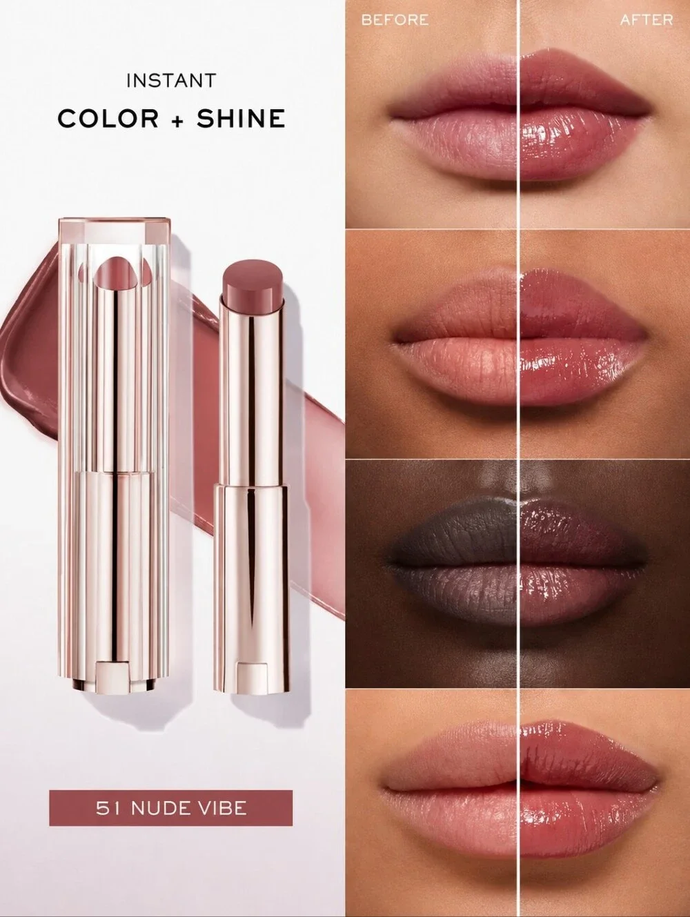 Lancome Nude Vibe Butterglow Plumping Tinted Lip Butter Balm Cool Tone Mauve